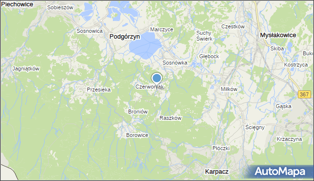 mapa Sosnówka Górna, Sosnówka Górna na mapie Targeo